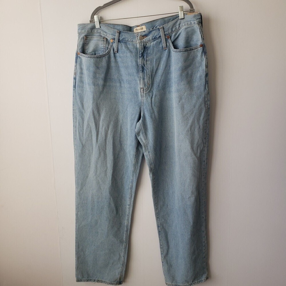 madewell baggy straight jeans in berteau wash‎ size 33
